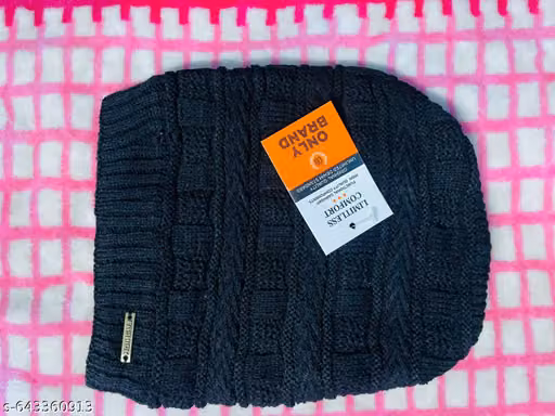 Woollen Winter Beanie Cap for Men & Women | Warm Knit Cuff Skull Cap