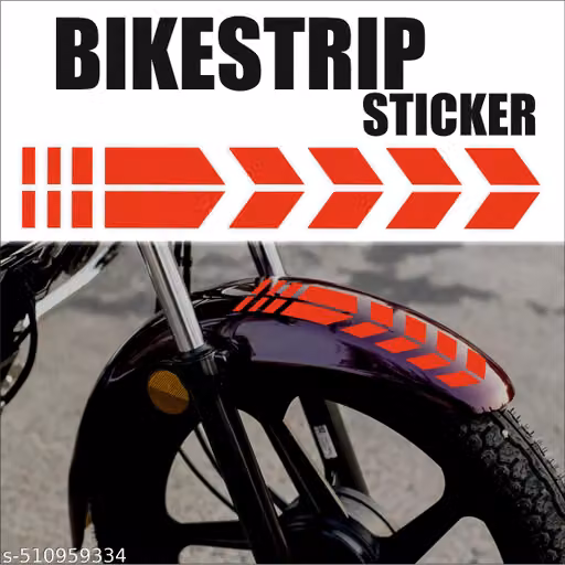 Bike Strip Sticker | Red Arrow Bike Decal for Front Mudguard