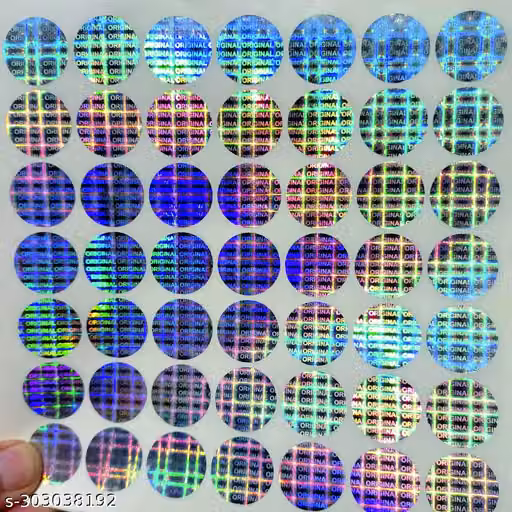Hologram Stickers-Original, Silver, 15mm Round (500 pieces)