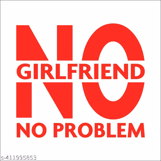 No Girlfriend No Problem Sticker For Car | Bike | Laptop ect.