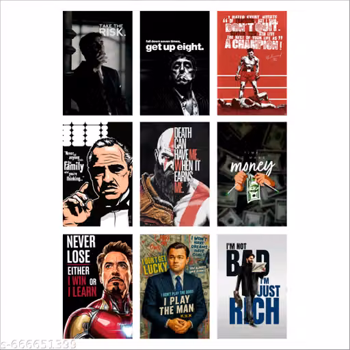 Heroes Motivations Poster pack of 9 pcs