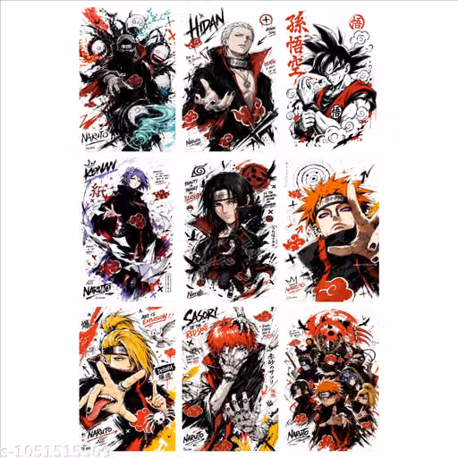 Naruto Poster Pack of 9 – 4 x 6 Inch Anime Wall Posters