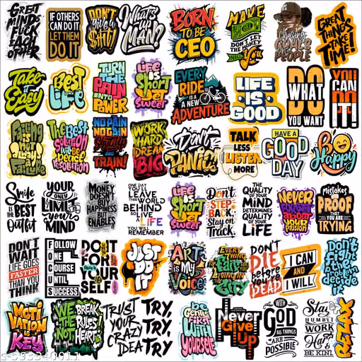 Motivation Sticker for Decor gadgets pack of 50