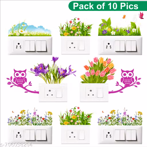switch board sticker for decor pack of 10 pvc sticker