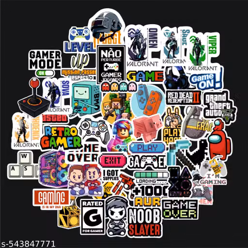 Gamer Sticker pack of 50 Waterproof Sticker