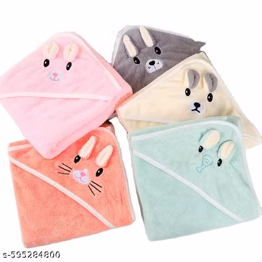 Hooded Baby Bath Towel for Newborns & Infants | Soft Microfiber Animal Design Towel