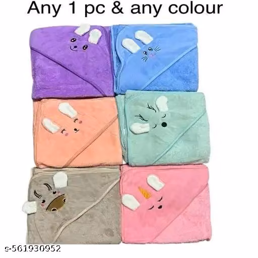Ultra Soft Microfiber Baby Cap Towel | 30 × 30 Inch Baby Hooded Bath Towel