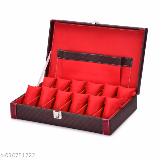 Premium 12 Slot Watch Organizer Box – Stylish Watch Storage & Display Case