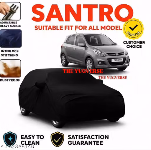 Hyundai Santro Car Body Cover – Dustproof & Easy Clean Cover with Adjustable Buckle