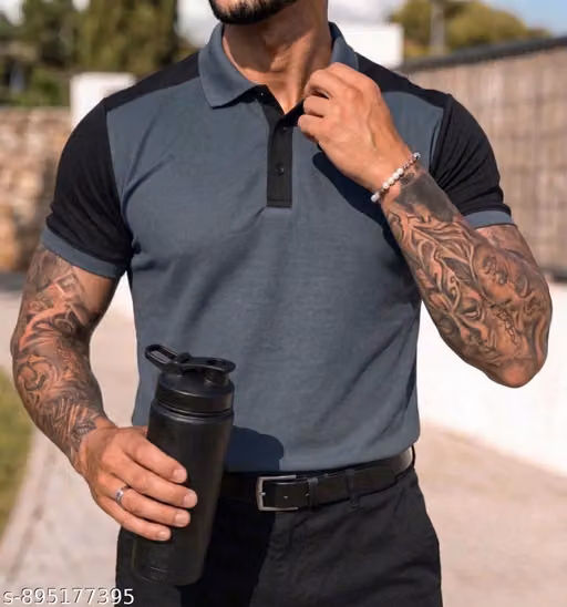 Men's Cotton Half Sleeves Solid Polo T-shirt