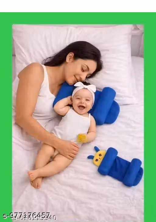 Ergonomic Baby Head Shaping Pillow – Cotton & Velvet Cushion