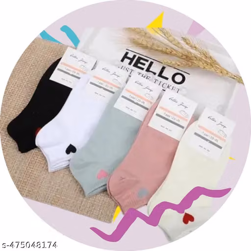 Women’s Cotton Ankle Socks – Soft Colorful Daily Wear