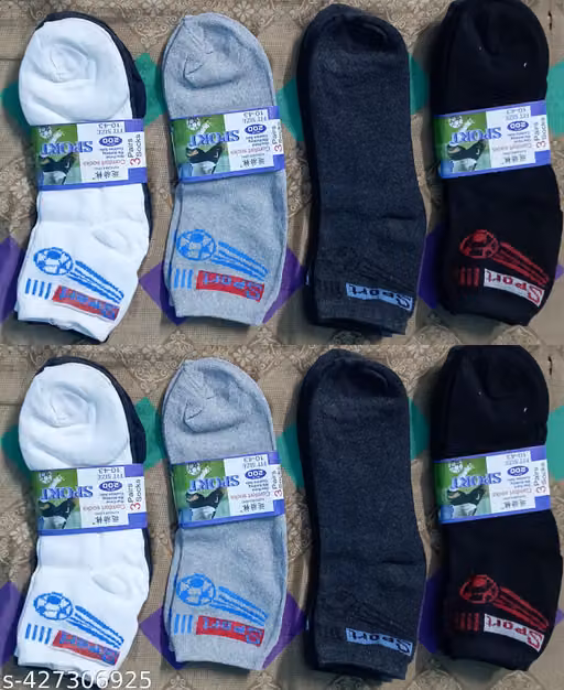 Men’s Sports Socks – Soft Crew Length Daily Wear Socks