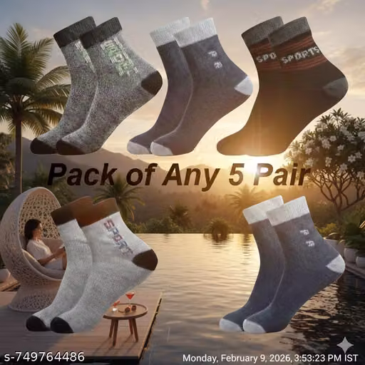 Soft Cotton Sports Ankle Socks for Men, Women & Kids – Pack of 5