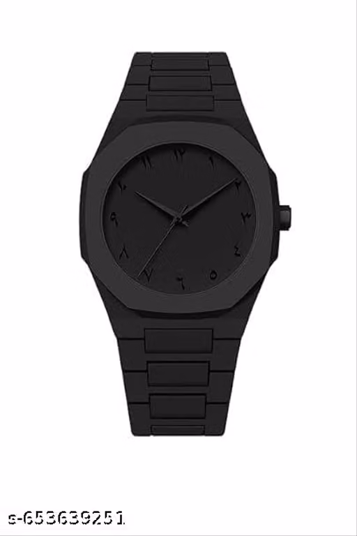 Black Analog Watch for Men – Stylish Minimalist Wrist Watch