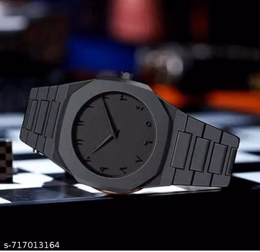 Black Analog Watch for Men – Stylish Minimalist Fashion Wrist Watch