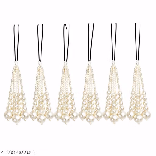 Pearl Hair Accessories Set – Elegant Pearl Chain Hair Ties for Women & Girls