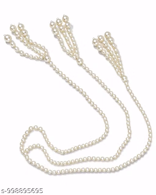 Pearl Hair Accessories Set – Elegant Pearl Chain Hair Ties for Women & Girls
