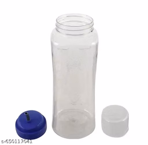 1 Liter Water Bottle with Handle & Spout – Transparent Plastic Jug