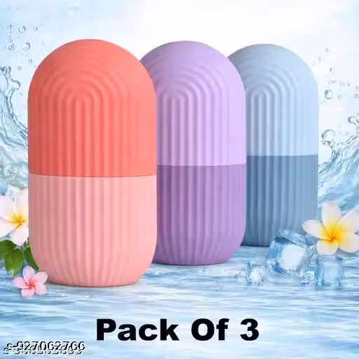 Ice Roller for Face – Cooling Facial Massager for Men & Women, Pack of 3