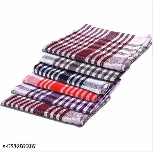 Multicolor Cotton Checked Dusting Cloth – Multipurpose Table Napkins, Pack of 6