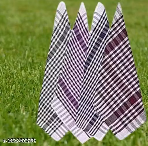 Multicolor Cotton Checked Kitchen Napkins – Roti & Cleaning Cloth, Pack of 4
