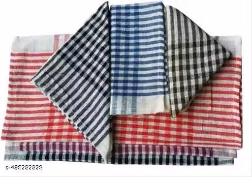 Cotton Checked Kitchen Duster Cloth – Multipurpose Cleaning Napkins, Pack of 6
