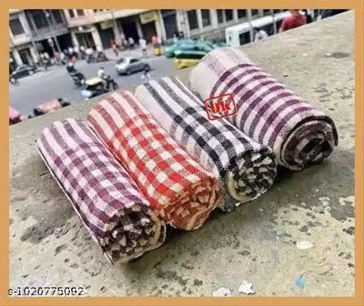 Smart Craft Cotton Kitchen Cloth – 16×24 Inch Checked Napkins, Pack of 4