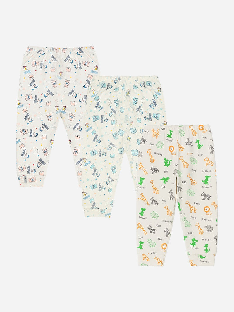 Bodycare Unisex Baby All Over Print Pajamas – Full Length, Pack of 3