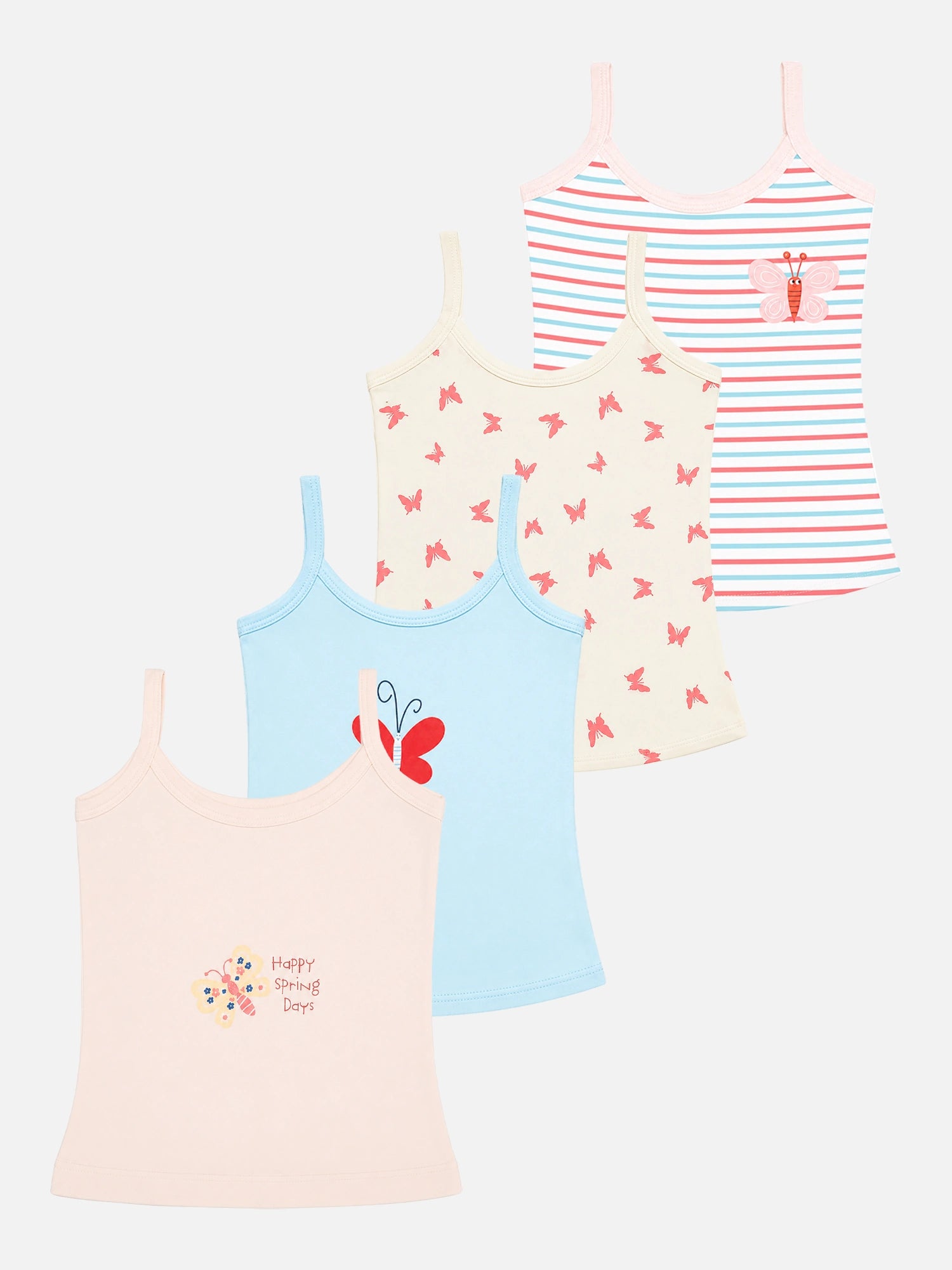 Bodycare Baby Girls Minnie & Friends Sleeveless Camisole – Pack of 4