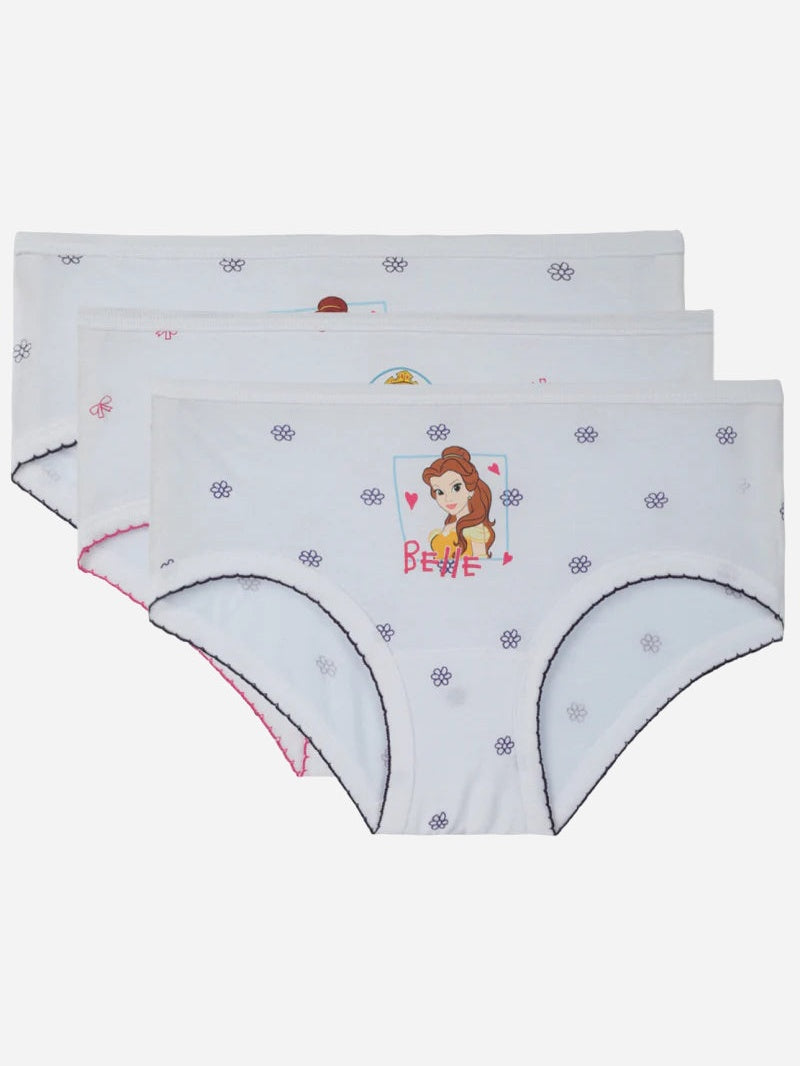 Bodycare Girls Princess 100% Cotton Character Print Panty – Mid-Rise, Pack of 3