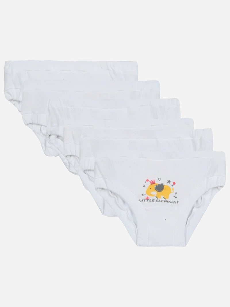 Bodycare Baby Girls Placement Print Panty with Inner Elastic – Mid-Rise, Pack of 6