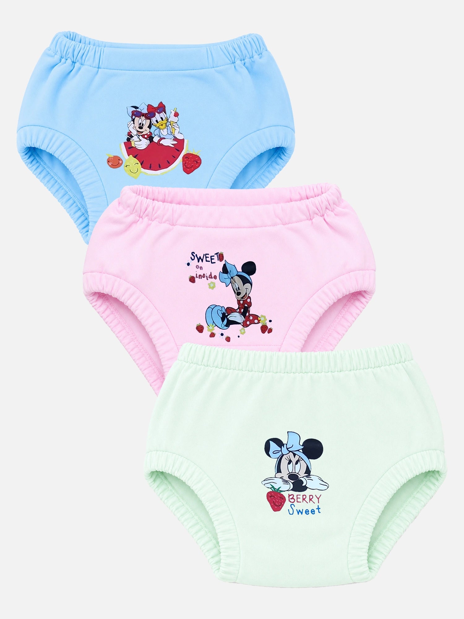 Bodycare Baby Girls 100% Cotton Panty with Inner Elastic – Pack of 3