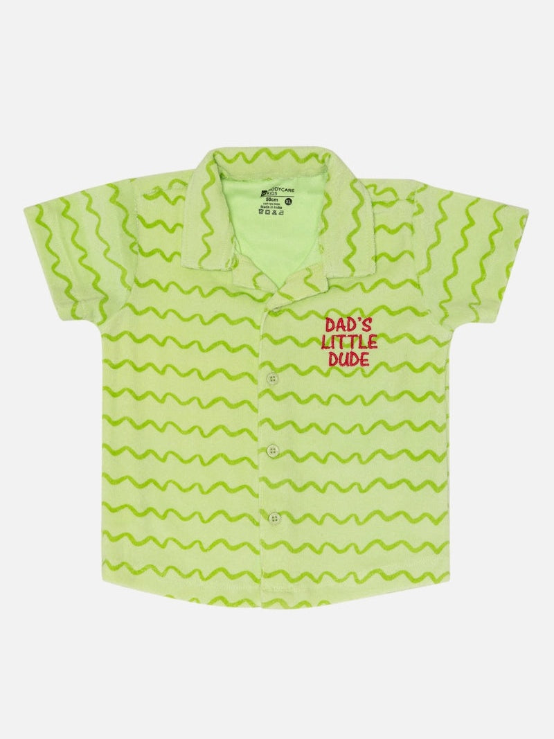Body Care Boys Terry Printed Half Sleeve Collared Shirt – Pista Casual Wear