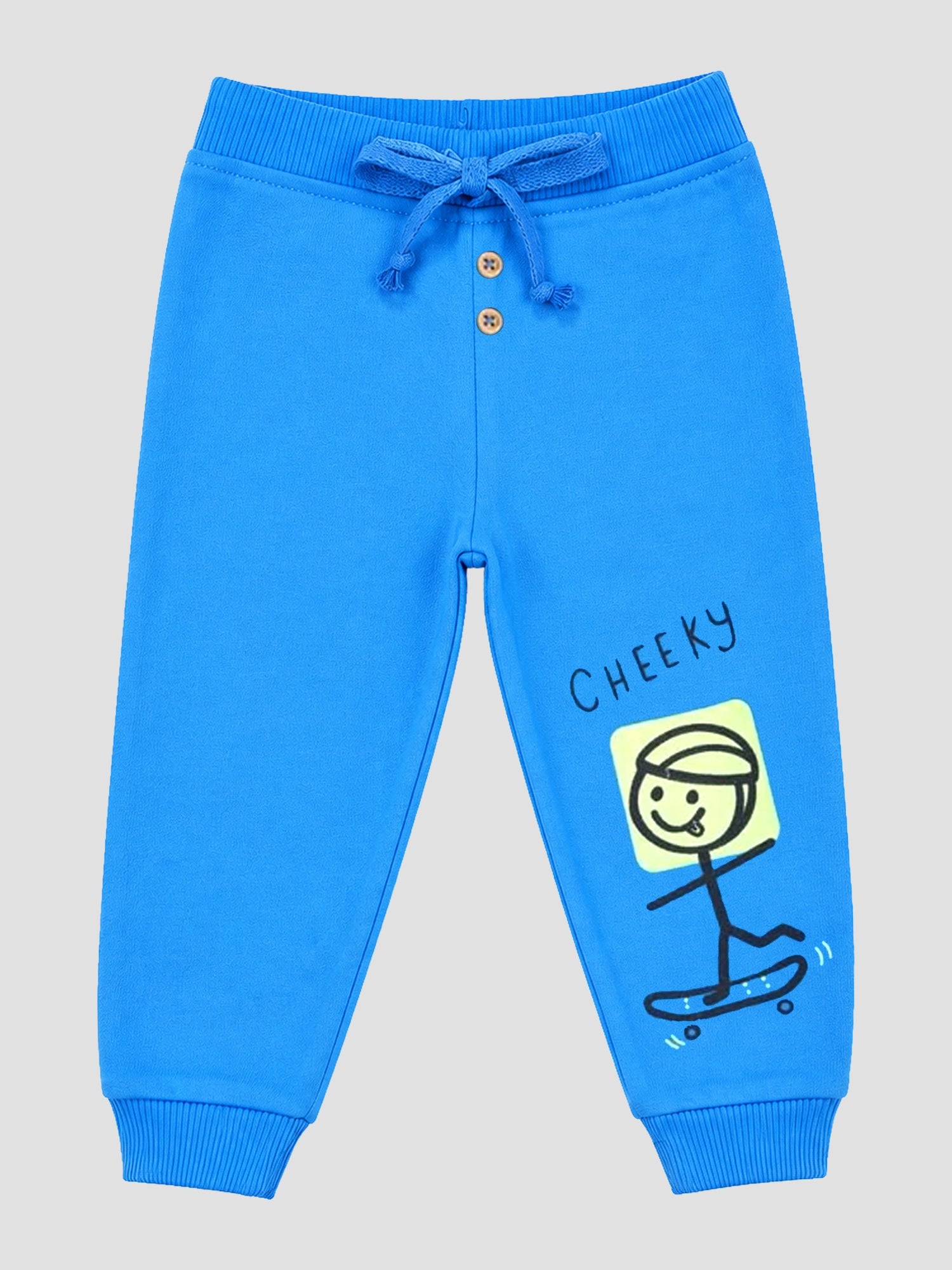 Body Care Baby Boys 100% Cotton French Terry Track Pant – Solid Long Length Casual Wear