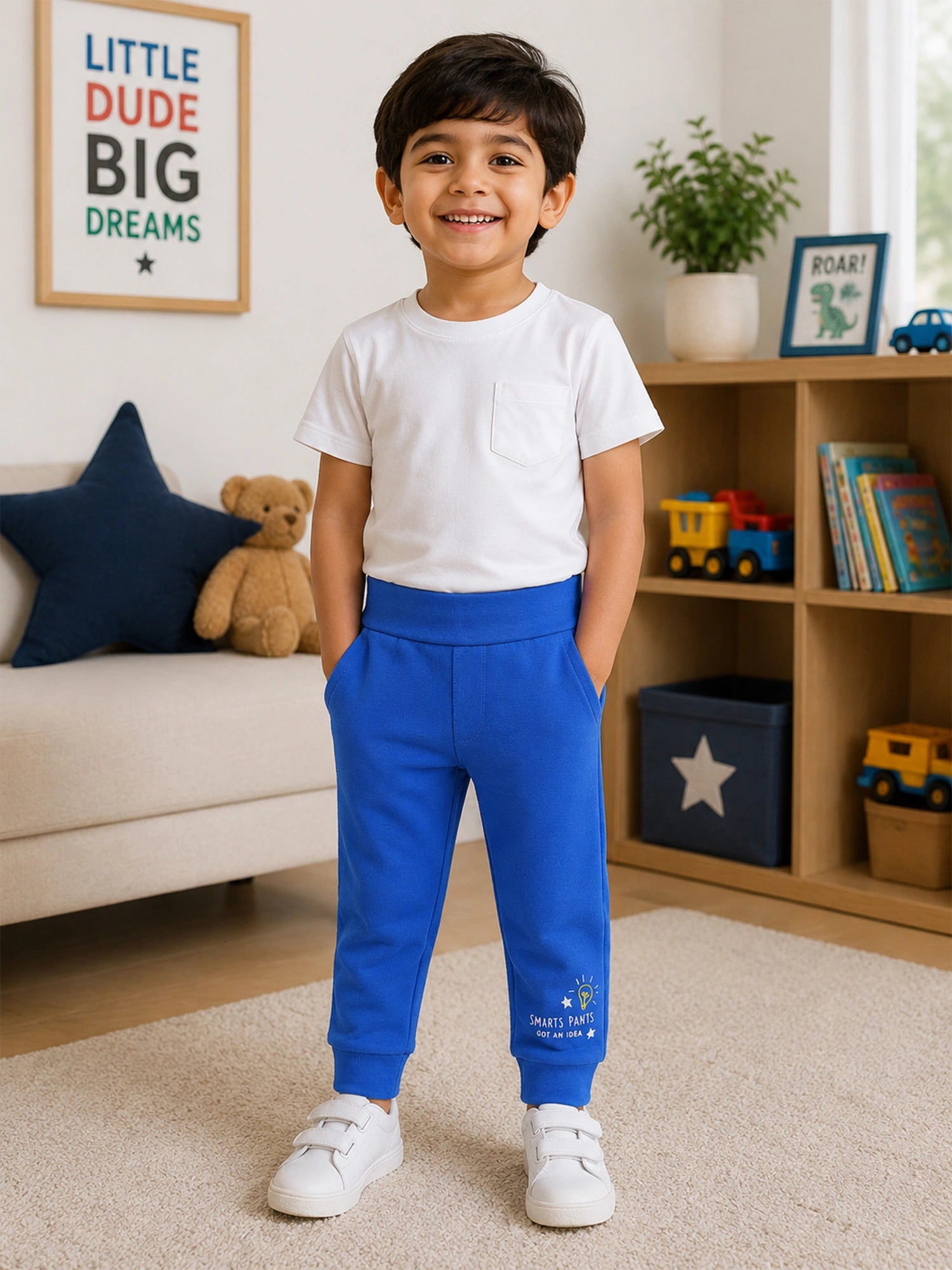 Body Care Baby Boys Cotton Rib Track Pant – Solid Long Length Casual Wear Pack of 1