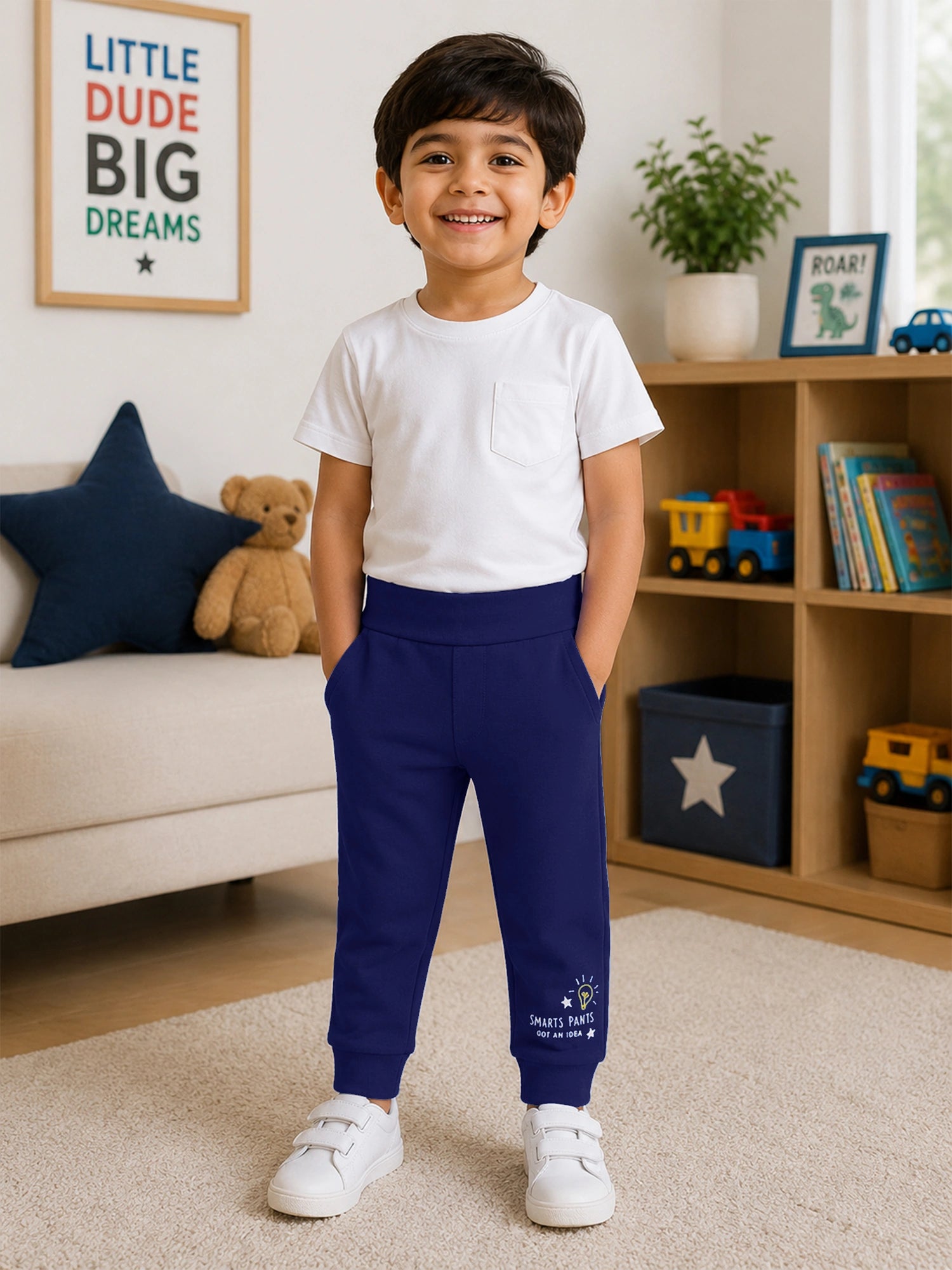 Body Care Baby Boys Cotton Rib Track Pant – Solid Long Length Casual Wear Pack of 1