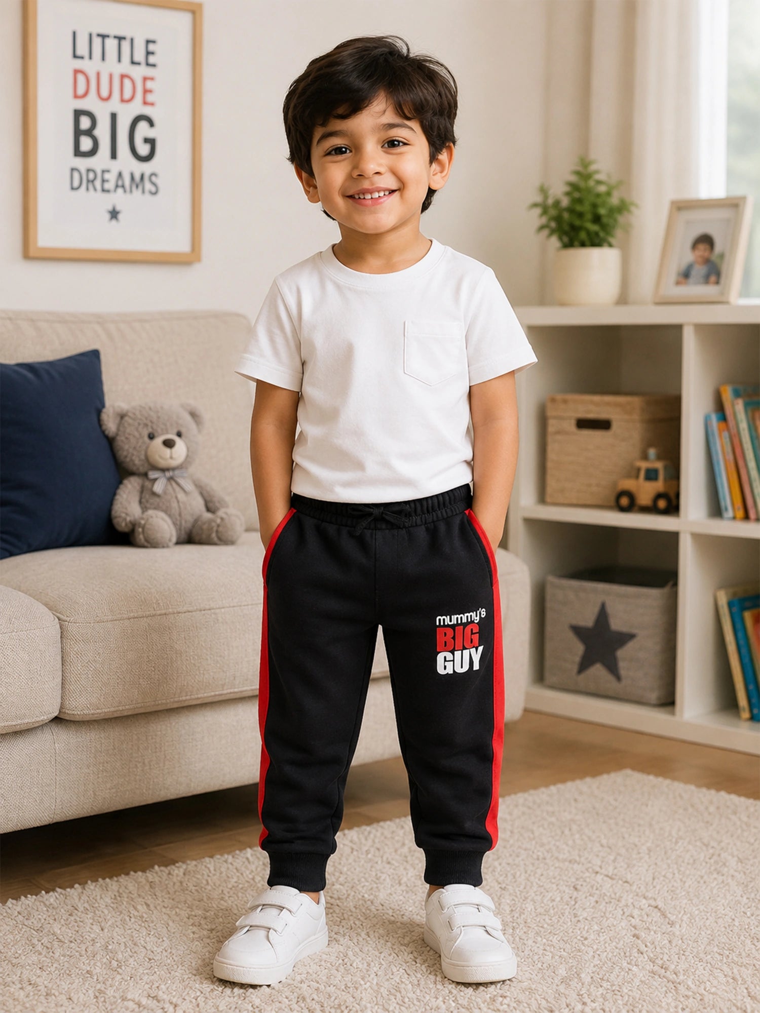 Body Care Baby Boys Cotton Interlock Track Pant – Solid Long Length Casual Wear