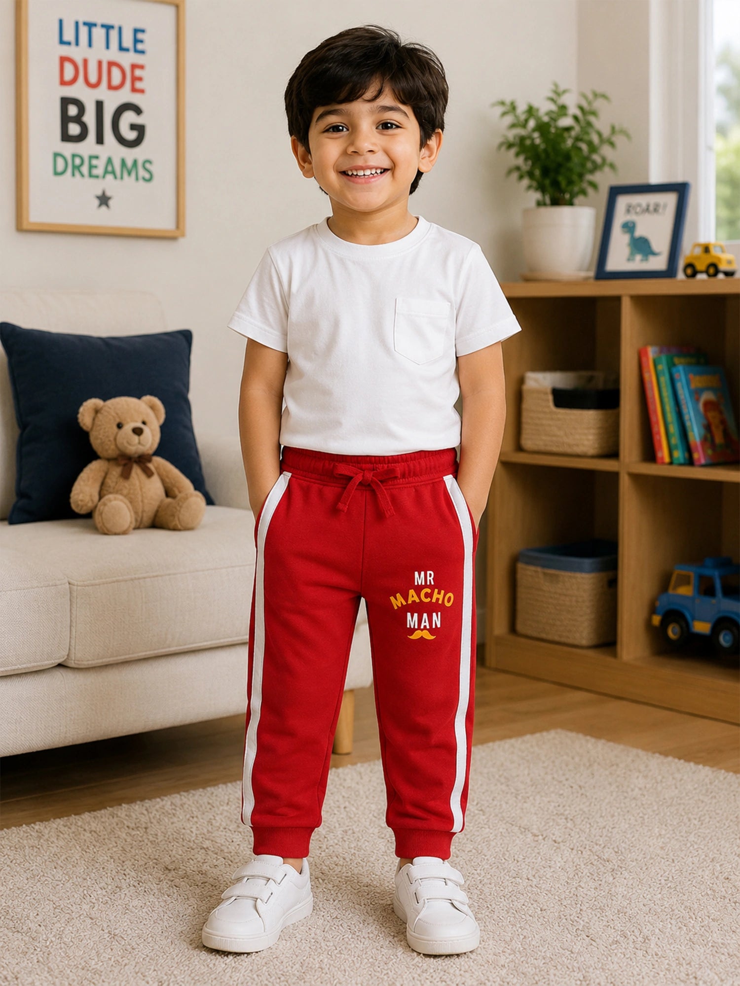 Body Care Baby Boys Cotton Interlock Track Pant – Solid Long Length Casual Wear