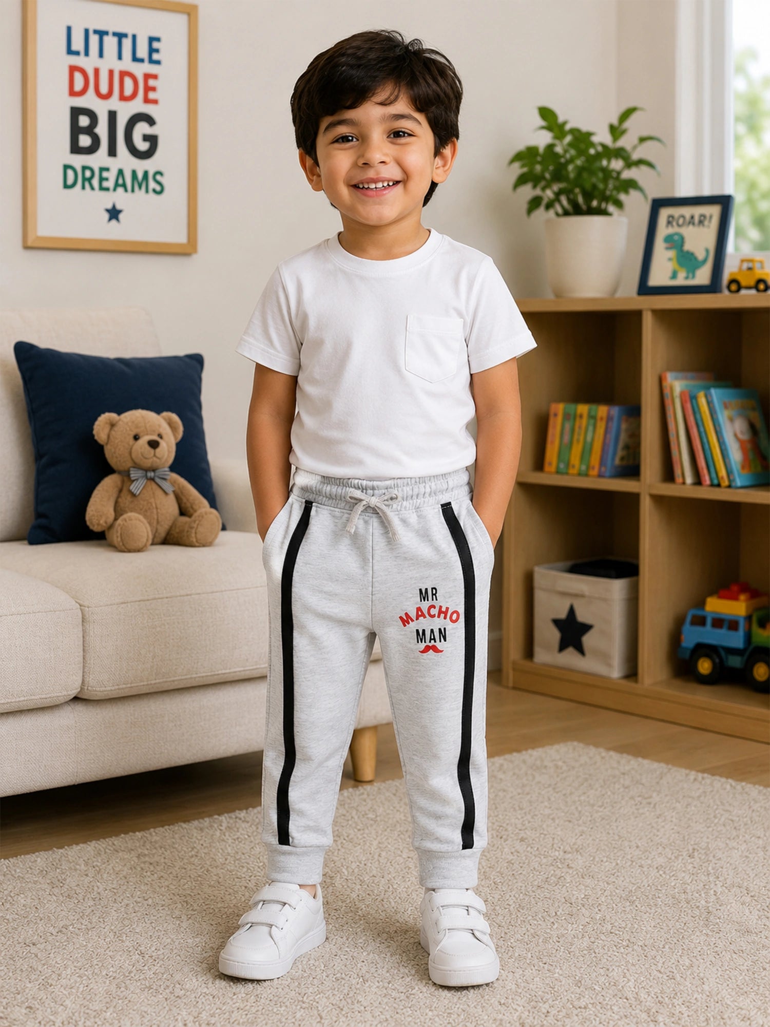 Body Care Baby Boys Cotton Interlock Track Pant – Solid Long Length Casual Wear