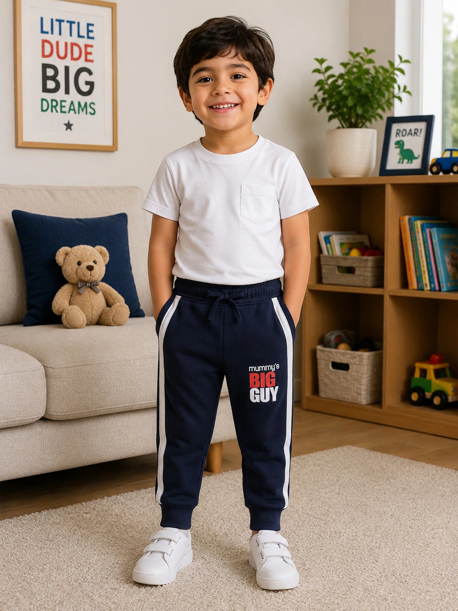 Body Care Baby Boys Cotton Interlock Track Pant – Solid Long Length Casual Wear