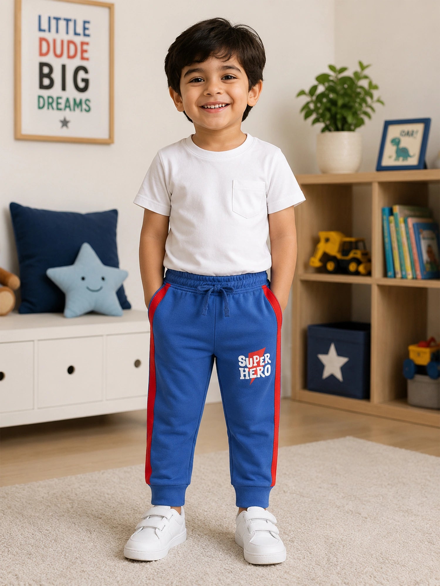 Body Care Baby Boys Cotton Interlock Track Pant – Solid Long Length Casual Wear