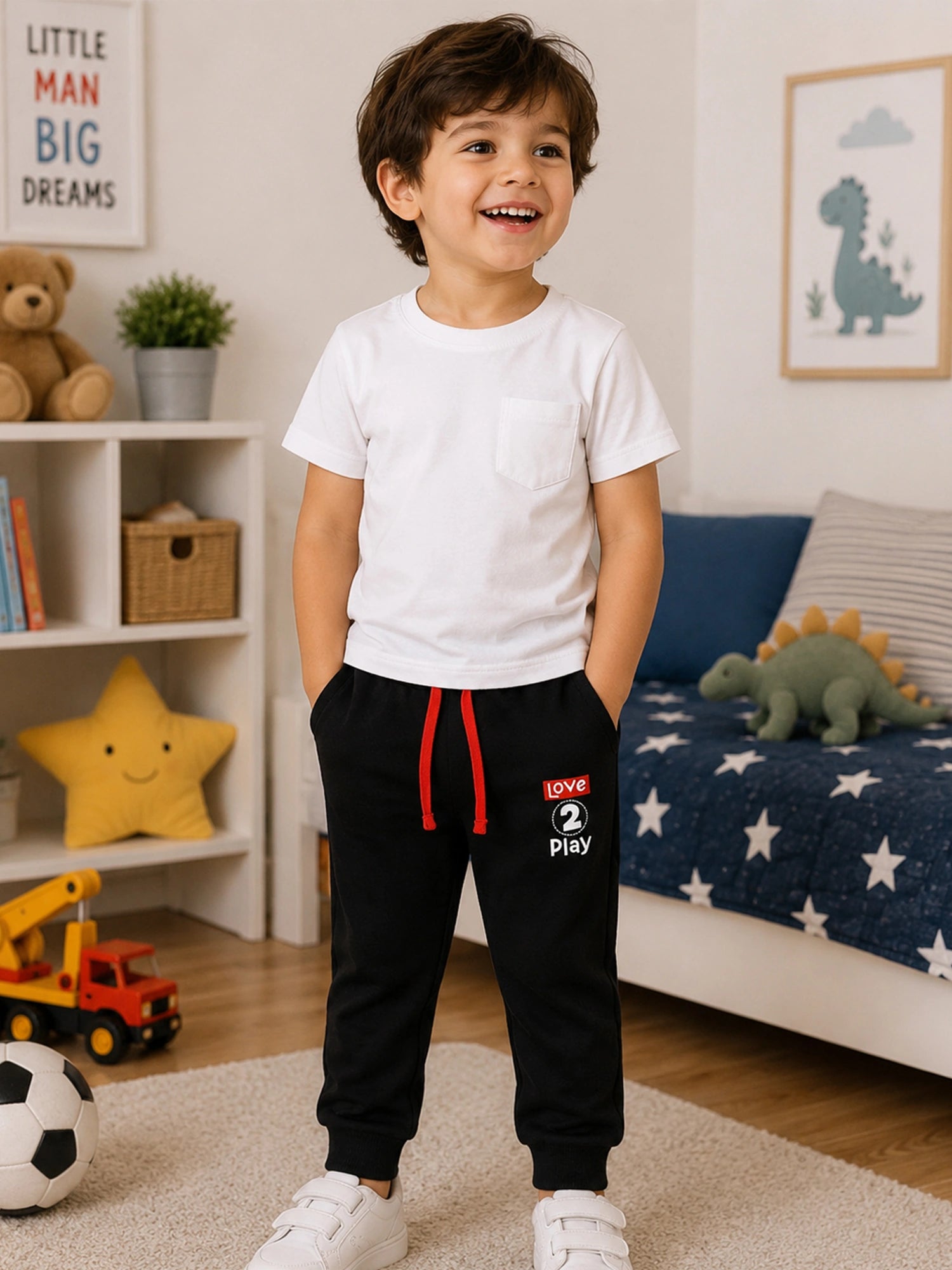 Body Care Baby Boys Solid Track Pant – Comfort Waistband Casual & Lounge Wear Pack of 1