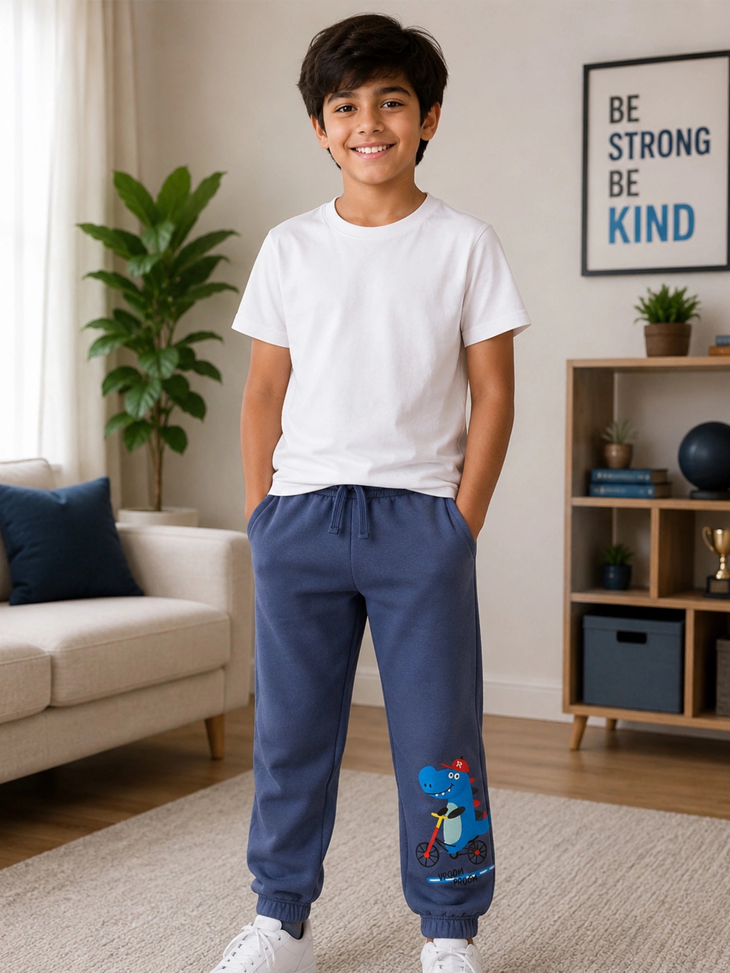 Body Care Baby Boys Interlock Track Pant Joggers – Moisture Absorbing Activewear Pack of 1