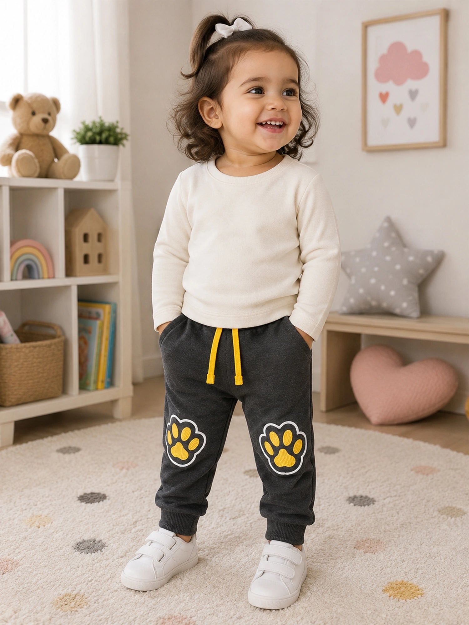 Body Care Baby Boys French Terry Track Pant – Solid Regular Fit Casual Wear