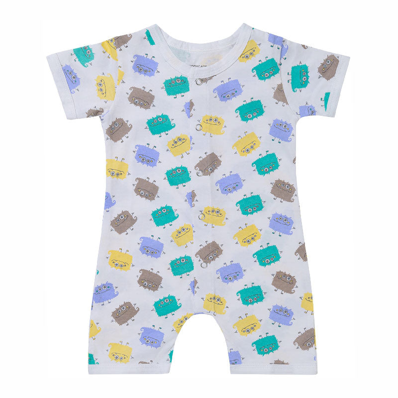 Body Care Unisex Baby 100% Cotton Half Sleeve Romper – Placement Print