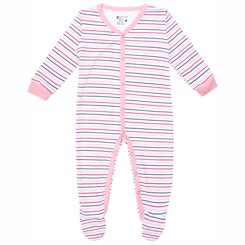 Body Care Unisex Baby 100% Cotton Full Sleeve Front Open Romper – Easy Dressing