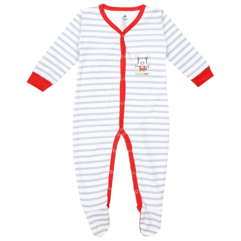 Body Care Unisex Baby 100% Cotton Full Sleeve Front Open Romper – Easy Dressing