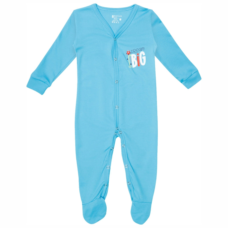 Body Care Unisex Baby 100% Cotton Full Sleeve Front Open Romper – Solid