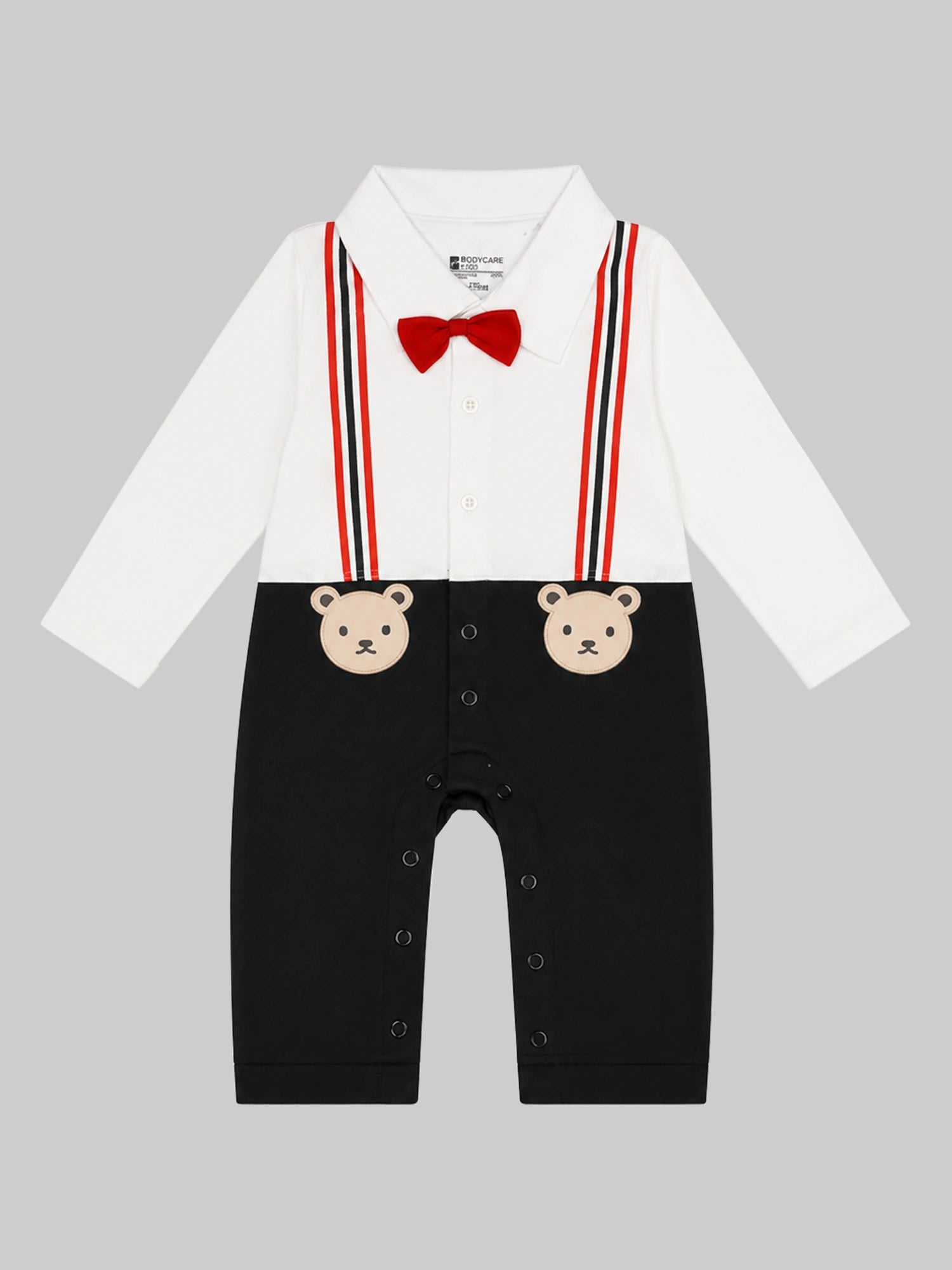 Body Care Baby Boys Interlock Sleeveless Romper – Placement Print Round Neck